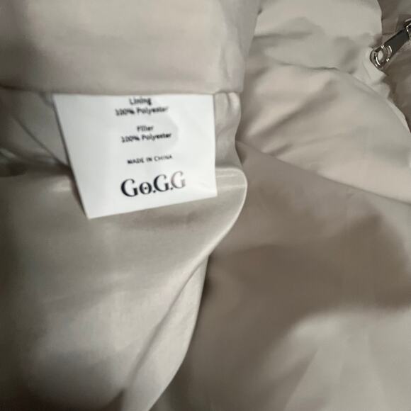 Gogg Puffer Vest Womens Small Off White Full Zip - Picture 5 of 9